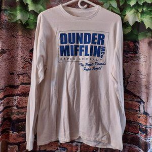 Dunder Mifflin White Long Sleeve T Shirt